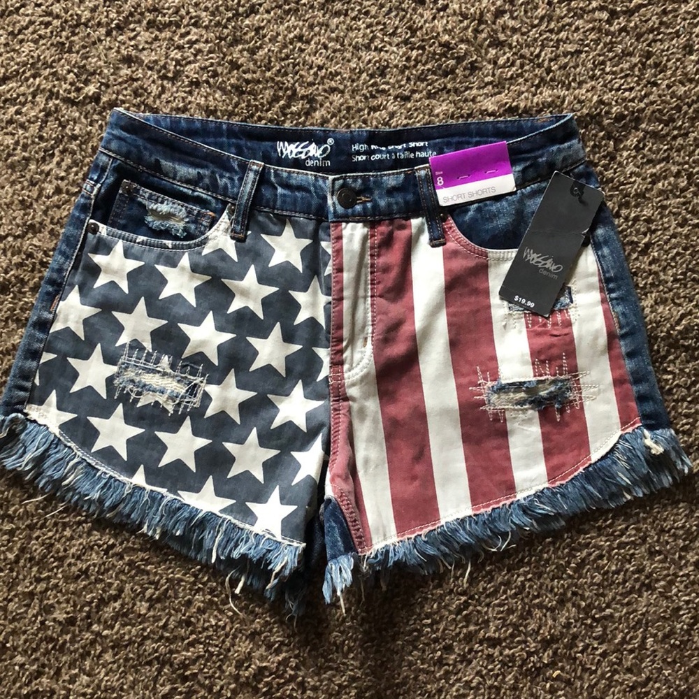American Flag mossimo Jean shorts